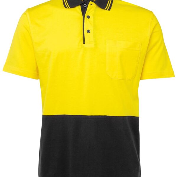 JB's Mens Hi Vis S/S Cotton Polo Thumbnail